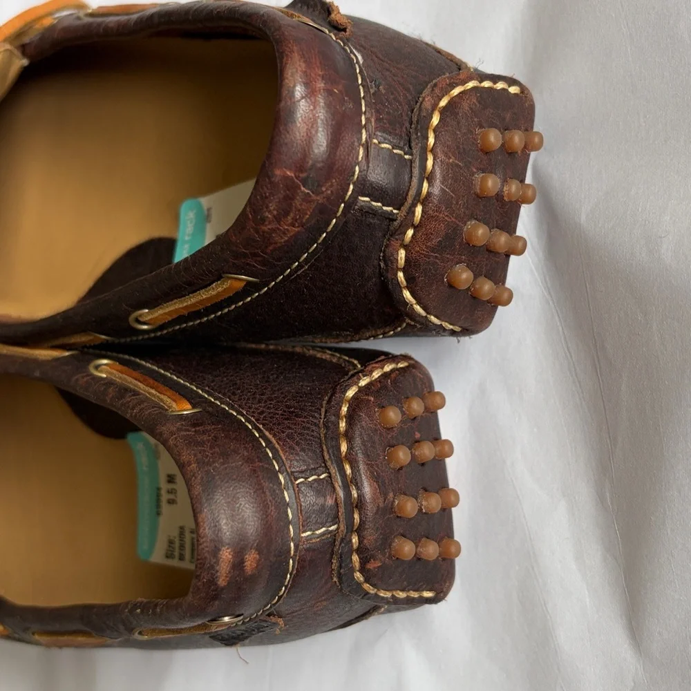 Cole Haan Dark Brown Leather Moccasin Driving Loafers Size 9.5